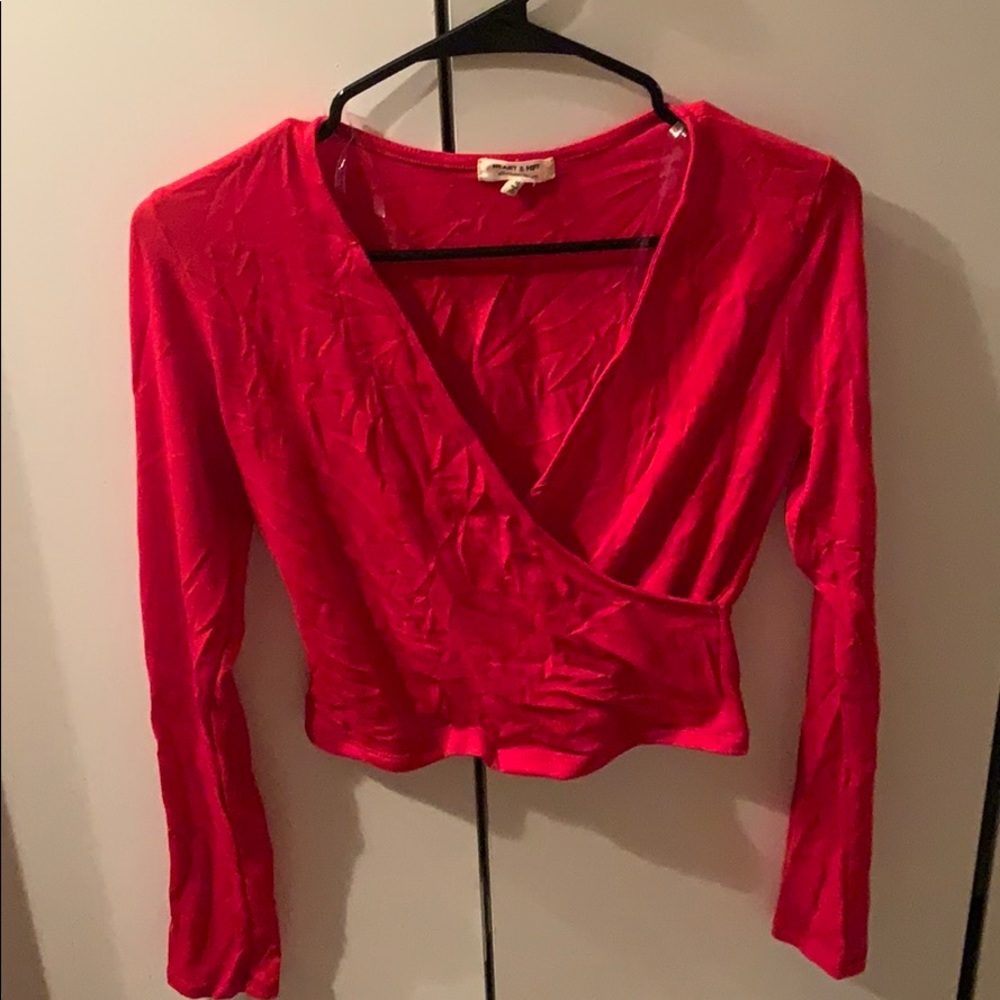 Red Long sleeve top